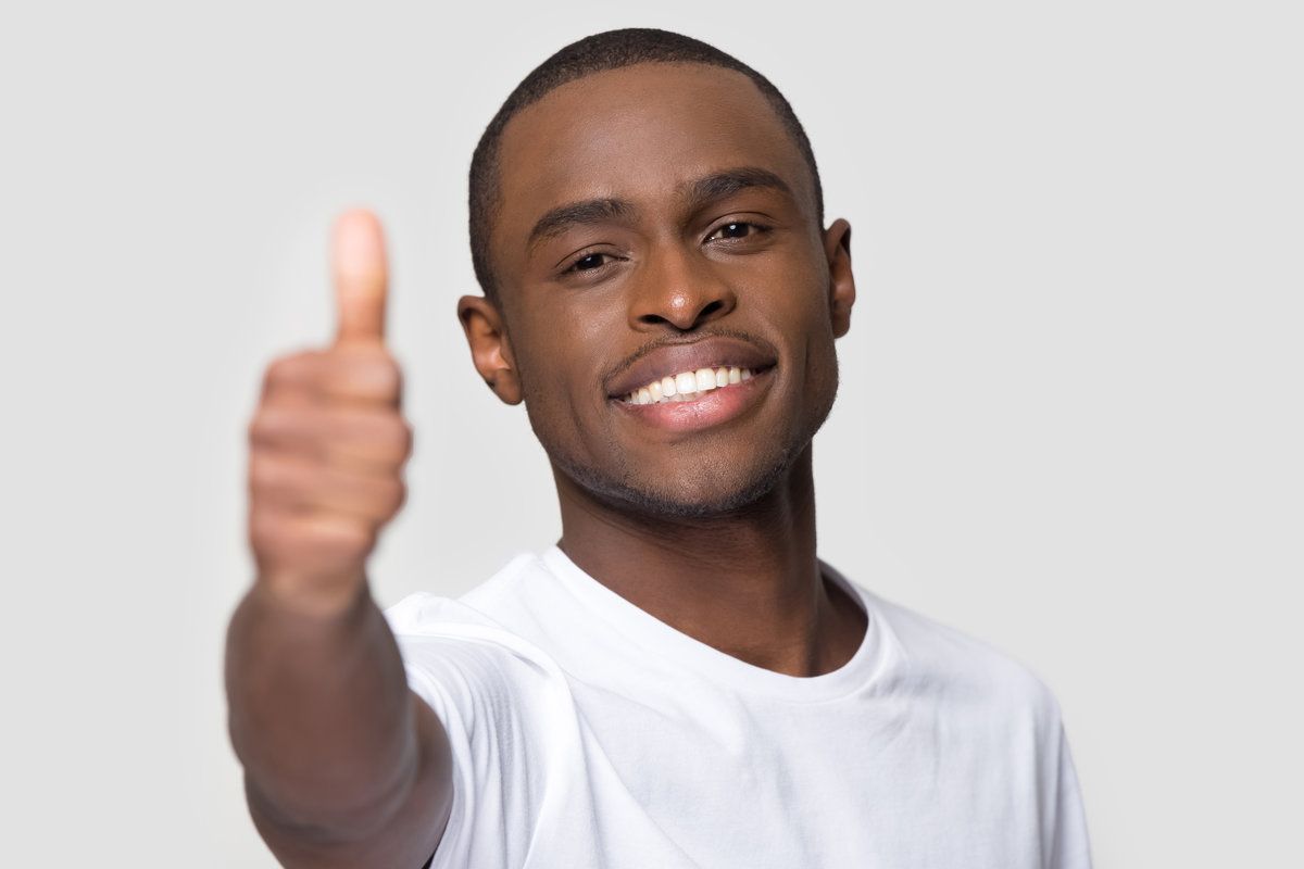 man thumbs up